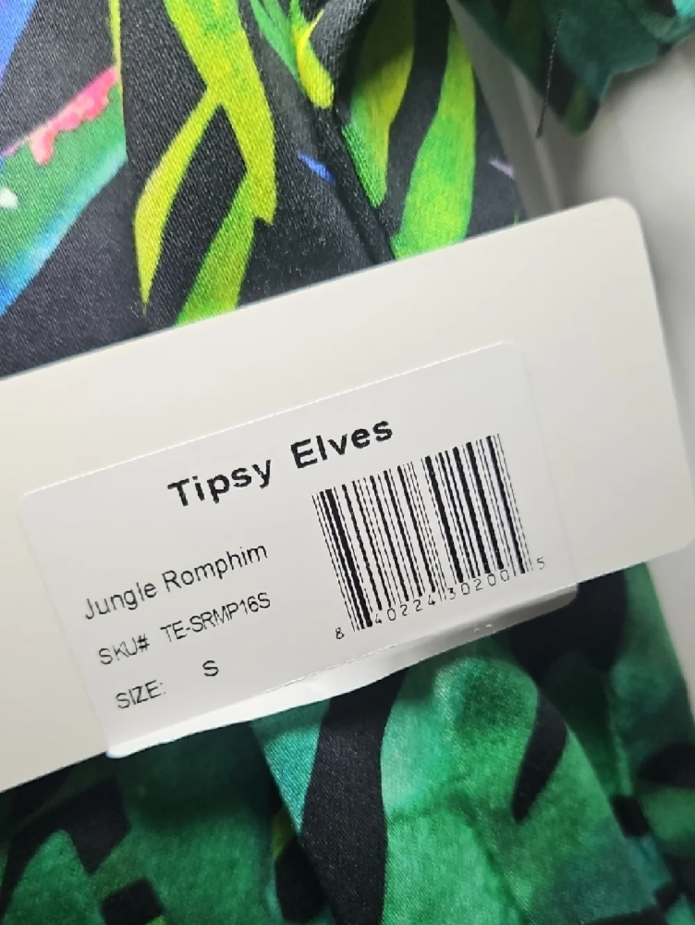Tipsy Elves Tropical Leaf Print Jungle Romphim Romper New Small - Picture 6 of 12
